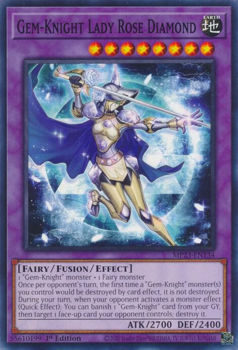 Gem-Knight Lady Rose Diamond MP23-EN134 card from 25th Anniversary Tin: Dueling Heroes Mega Pack