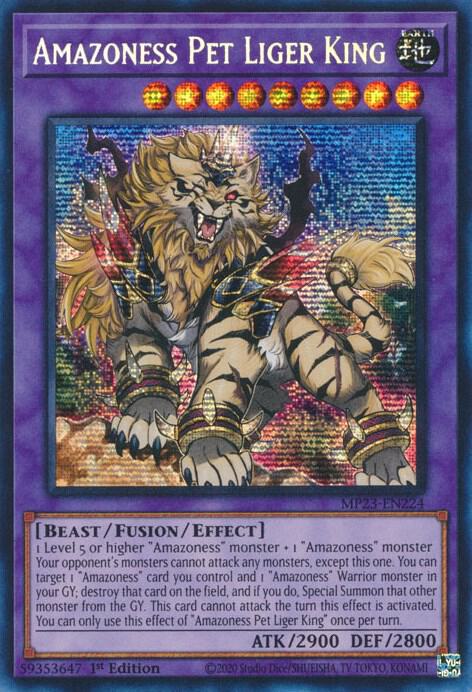 Amazoness Pet Liger King MP23-EN224 card from 25th Anniversary Tin: Dueling Heroes Mega Pack
