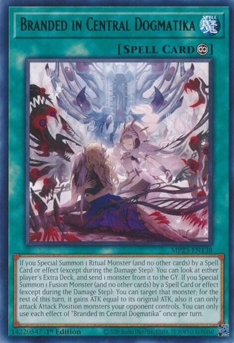 Branded in Central Dogmatika MP23-EN138 card from 25th Anniversary Tin: Dueling Heroes Mega Pack