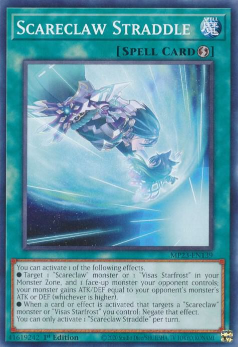 Scareclaw Straddle MP23-EN139 card from 25th Anniversary Tin: Dueling Heroes Mega Pack
