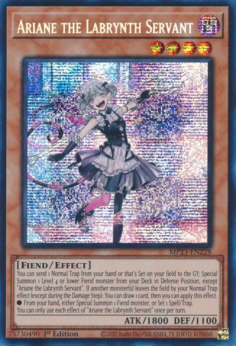 Ariane the Labrynth Servant MP23-EN228 card from 25th Anniversary Tin: Dueling Heroes Mega Pack