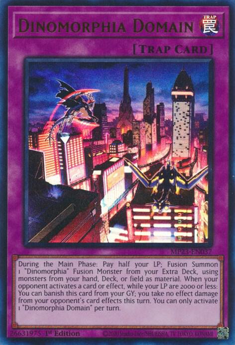 Dinomorphia Domain MP23-EN037 card from 25th Anniversary Tin: Dueling Heroes Mega Pack