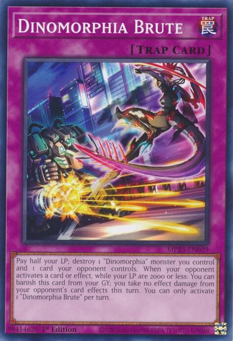 Dinomorphia Brute MP23-EN039 card from 25th Anniversary Tin: Dueling Heroes Mega Pack