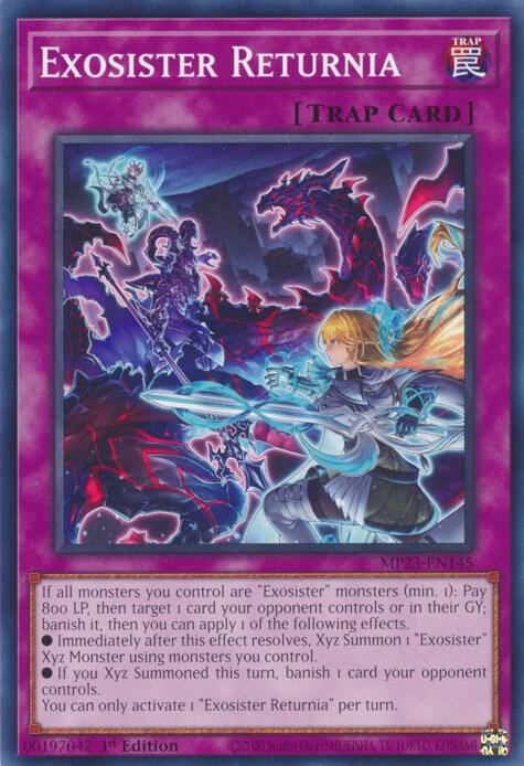 Exosister Returnia MP23-EN145 card from 25th Anniversary Tin: Dueling Heroes Mega Pack