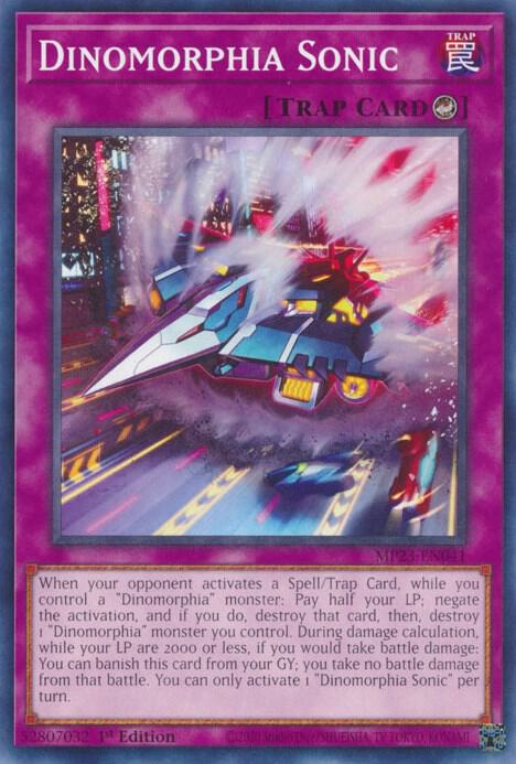Dinomorphia Sonic MP23-EN041 card from 25th Anniversary Tin: Dueling Heroes Mega Pack