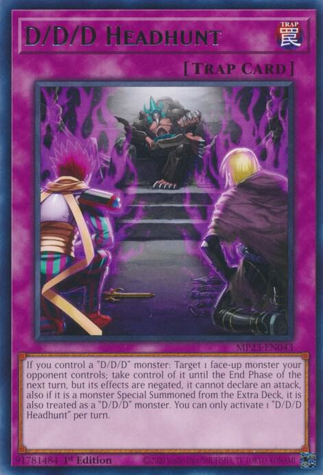 D/D/D Headhunt MP23-EN043 card from 25th Anniversary Tin: Dueling Heroes Mega Pack