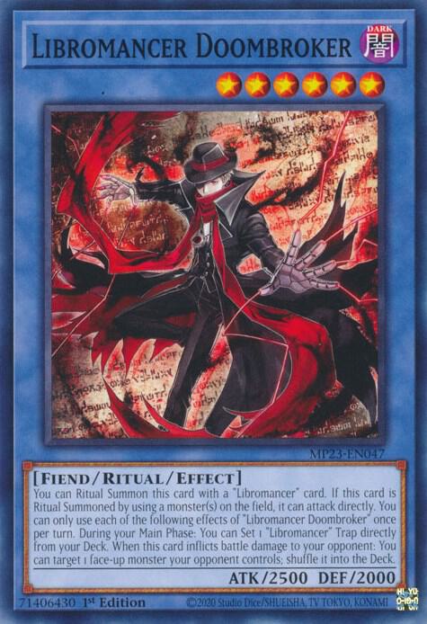 Libromancer Doombroker MP23-EN047 card from 25th Anniversary Tin: Dueling Heroes Mega Pack