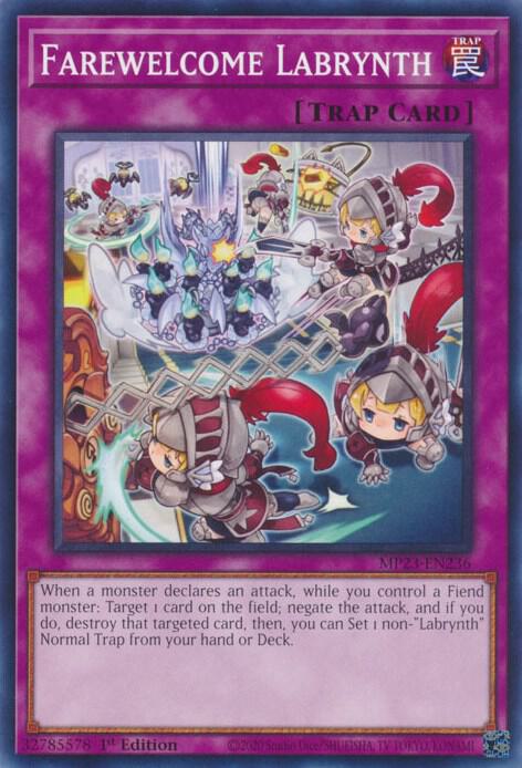 Farewelcome Labrynth MP23-EN236 card from 25th Anniversary Tin: Dueling Heroes Mega Pack