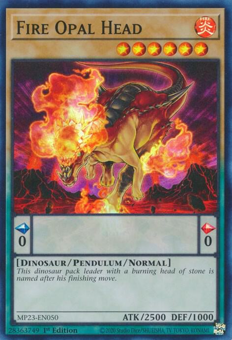 Fire Opal Head MP23-EN050 card from 25th Anniversary Tin: Dueling Heroes Mega Pack