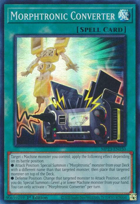 Morphtronic Converter MP23-EN150 card from 25th Anniversary Tin: Dueling Heroes Mega Pack