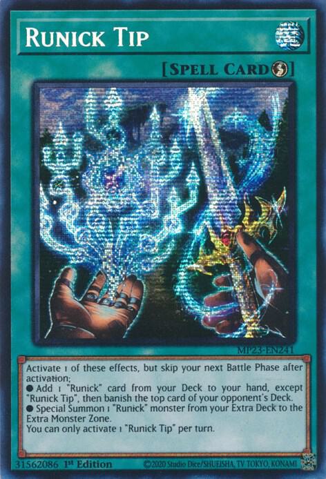Runick Tip MP23-EN241 card from 25th Anniversary Tin: Dueling Heroes Mega Pack