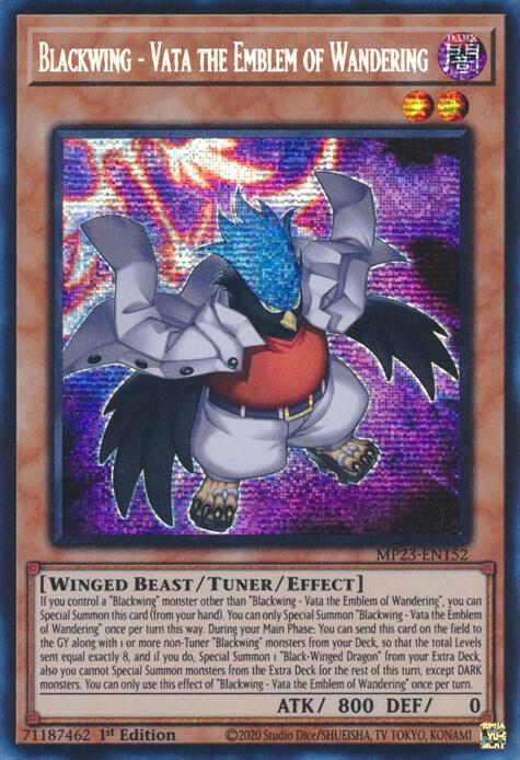 Blackwing - Vata the Emblem of Wandering MP23-EN152 card from 25th Anniversary Tin: Dueling Heroes Mega Pack
