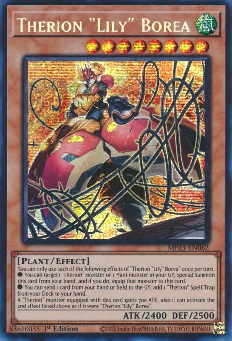 Therion "Lily" Borea MP23-EN062 card from 25th Anniversary Tin: Dueling Heroes Mega Pack