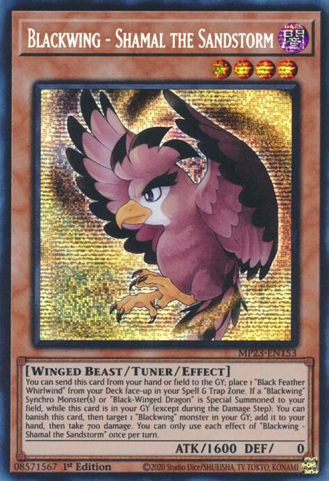 Blackwing - Shamal the Sandstorm MP23-EN153 card from 25th Anniversary Tin: Dueling Heroes Mega Pack