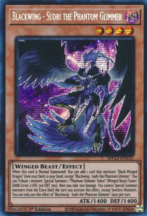 Blackwing - Sudri the Phantom Glimmer MP23-EN155 card from 25th Anniversary Tin: Dueling Heroes Mega Pack