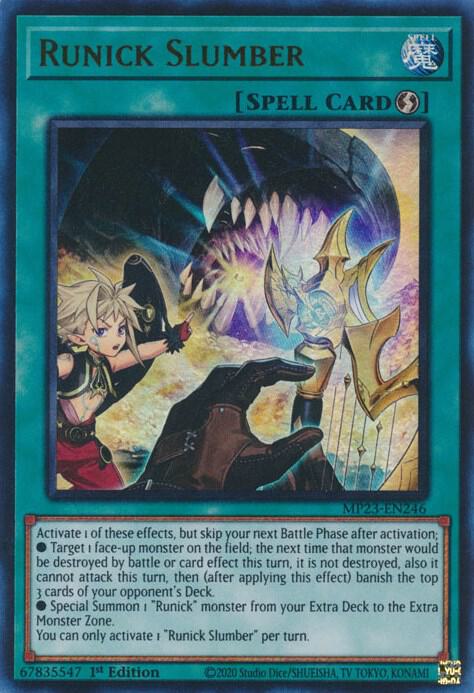 Runick Slumber MP23-EN246 card from 25th Anniversary Tin: Dueling Heroes Mega Pack