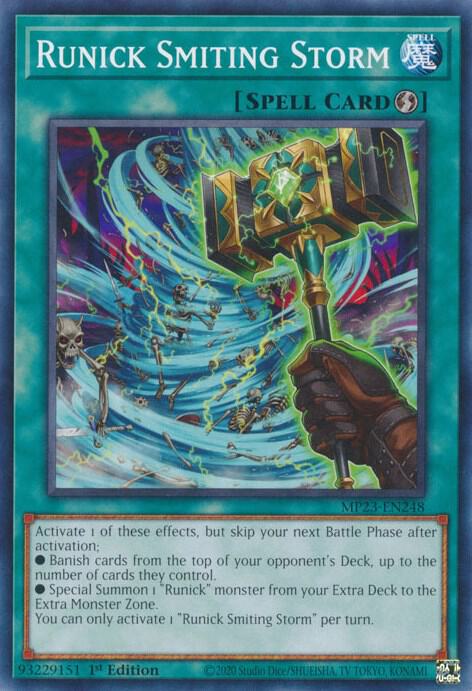 Runick Smiting Storm MP23-EN248 card from 25th Anniversary Tin: Dueling Heroes Mega Pack