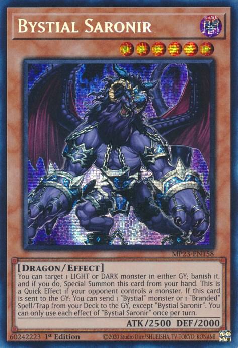 Bystial Saronir MP23-EN158 card from 25th Anniversary Tin: Dueling Heroes Mega Pack