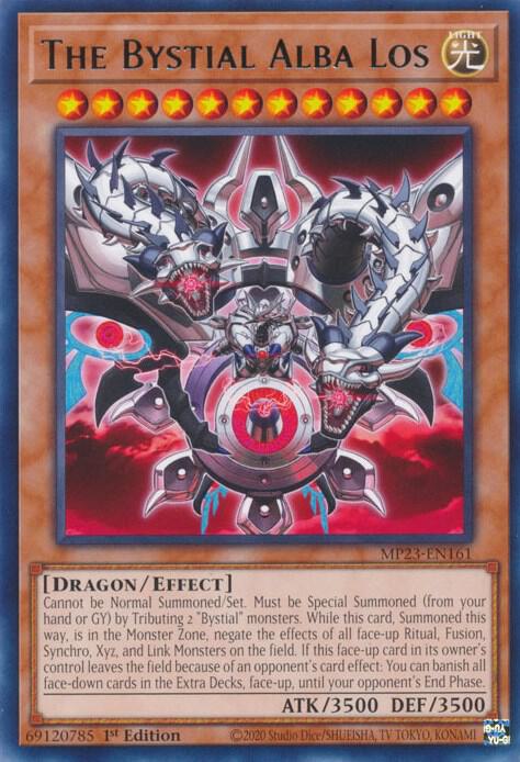 The Bystial Alba Los MP23-EN161 card from 25th Anniversary Tin: Dueling Heroes Mega Pack