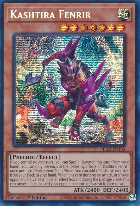 Kashtira Fenrir MP23-EN163 card from 25th Anniversary Tin: Dueling Heroes Mega Pack