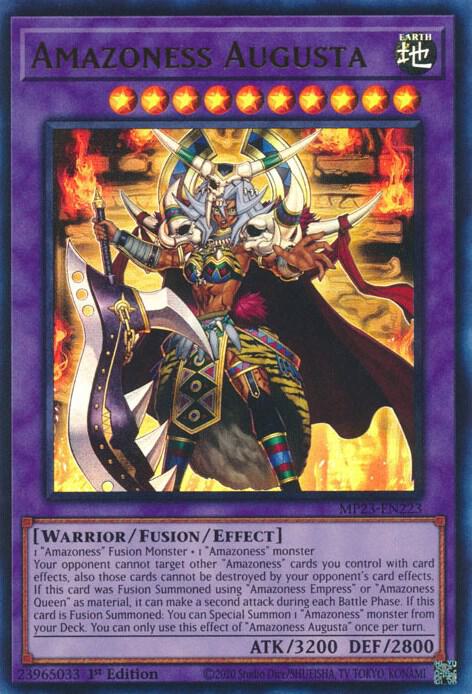 Amazoness Augusta MP23-EN223 card from 25th Anniversary Tin: Dueling Heroes Mega Pack