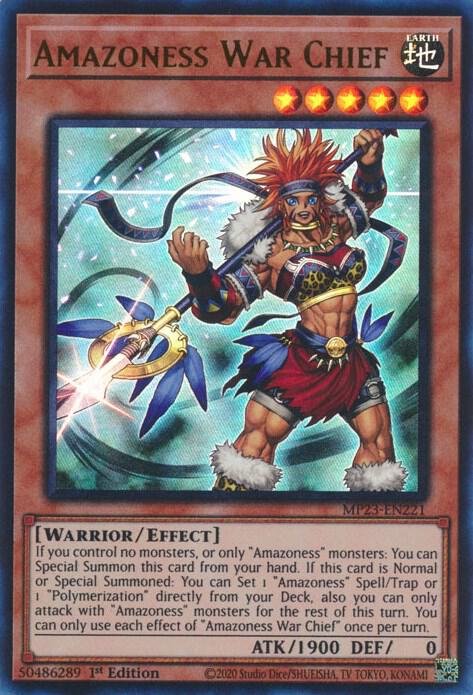 Amazoness War Chief MP23-EN221 card from 25th Anniversary Tin: Dueling Heroes Mega Pack
