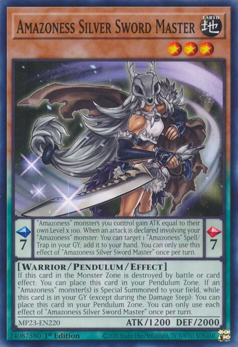 Amazoness Silver Sword Master MP23-EN220 card from 25th Anniversary Tin: Dueling Heroes Mega Pack