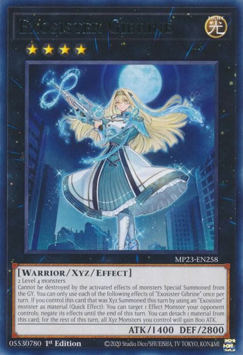 Exosister Gibrine MP23-EN258 card from 25th Anniversary Tin: Dueling Heroes Mega Pack