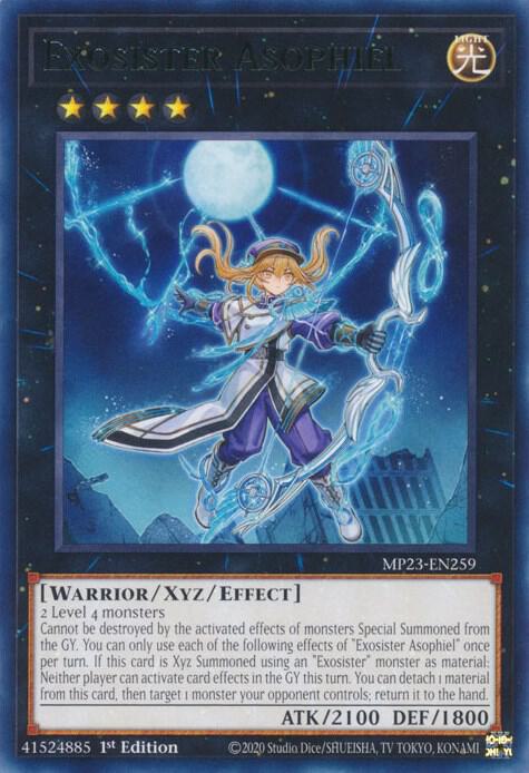 Exosister Asophiel MP23-EN259 card from 25th Anniversary Tin: Dueling Heroes Mega Pack