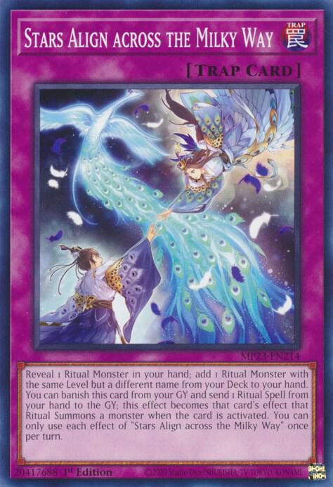 Stars Align across the Milky Way MP23-EN214 card from 25th Anniversary Tin: Dueling Heroes Mega Pack