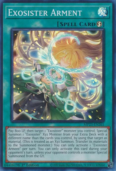 Exosister Arment MP23-EN261 card from 25th Anniversary Tin: Dueling Heroes Mega Pack