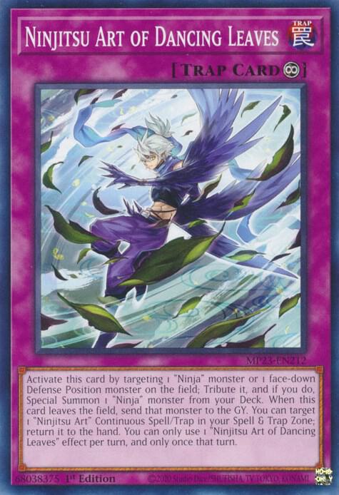 Ninjitsu Art of Dancing Leaves MP23-EN212 card from 25th Anniversary Tin: Dueling Heroes Mega Pack