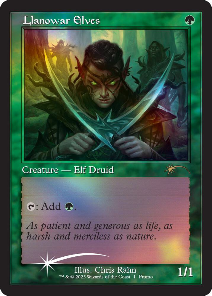 Llanowar Elves (Retro Frame) 1 card from Media Promos