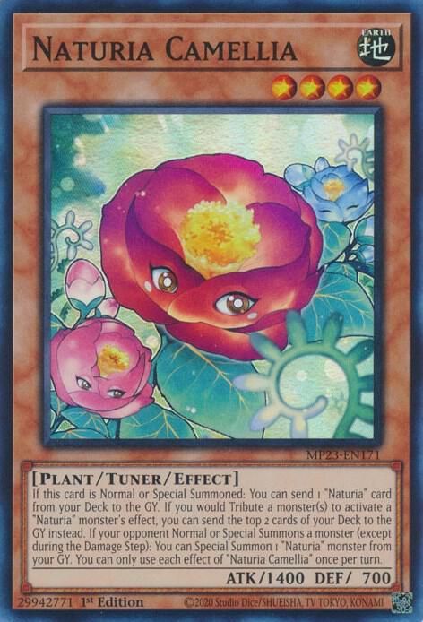 Naturia Camellia MP23-EN171 card from 25th Anniversary Tin: Dueling Heroes Mega Pack