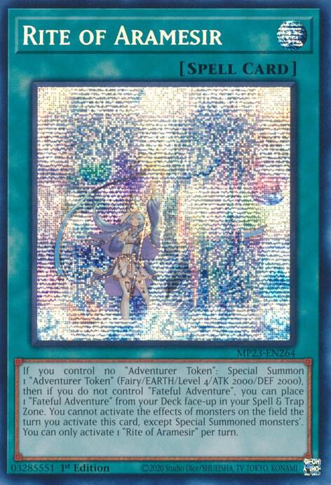 Rite of Aramesir MP23-EN264 card from 25th Anniversary Tin: Dueling Heroes Mega Pack