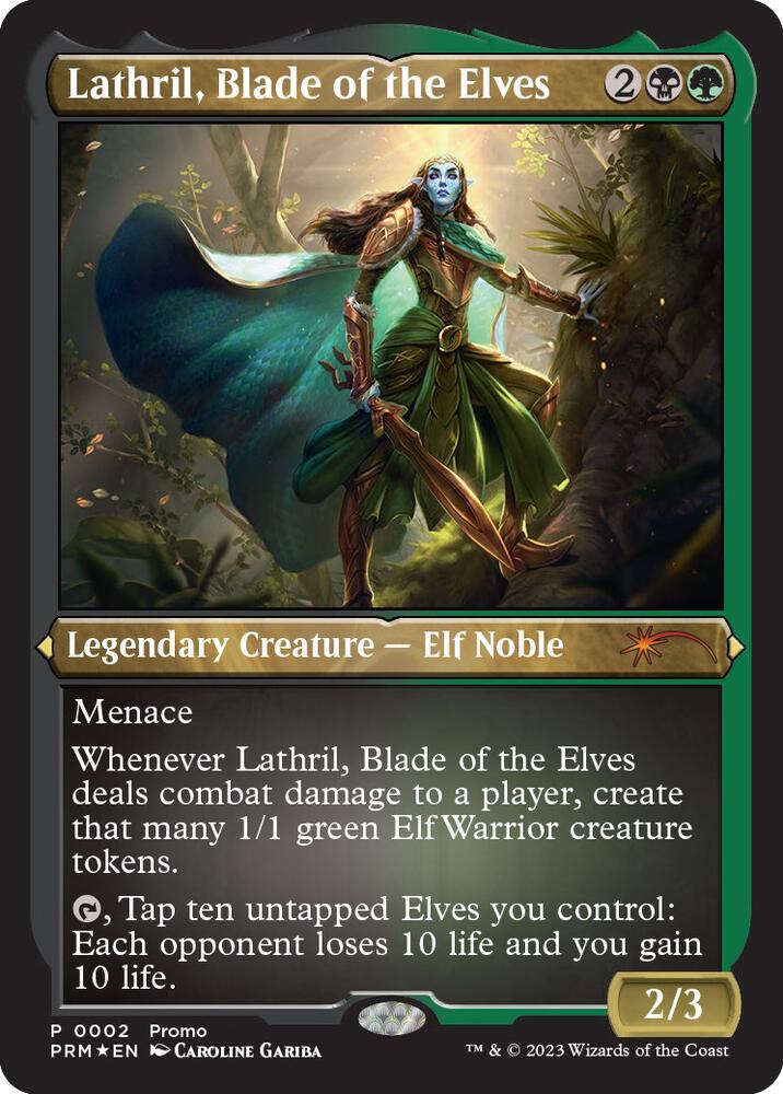 Lathril, Blade of the Elves (Foil Etched) 2 card from Media Promos