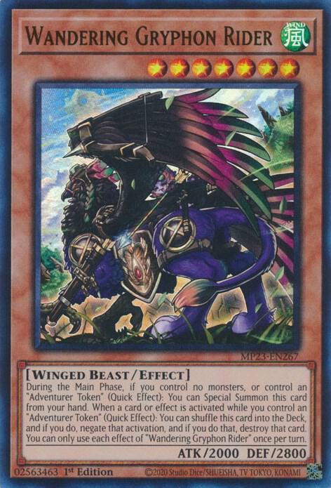 Wandering Gryphon Rider MP23-EN267 card from 25th Anniversary Tin: Dueling Heroes Mega Pack