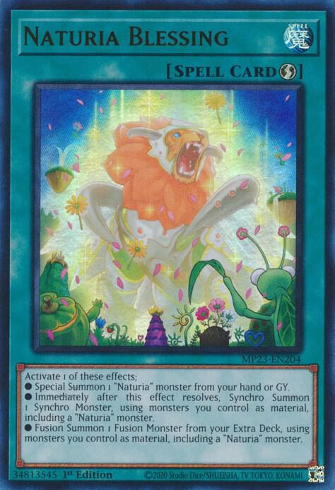 Naturia Blessing MP23-EN204 card from 25th Anniversary Tin: Dueling Heroes Mega Pack
