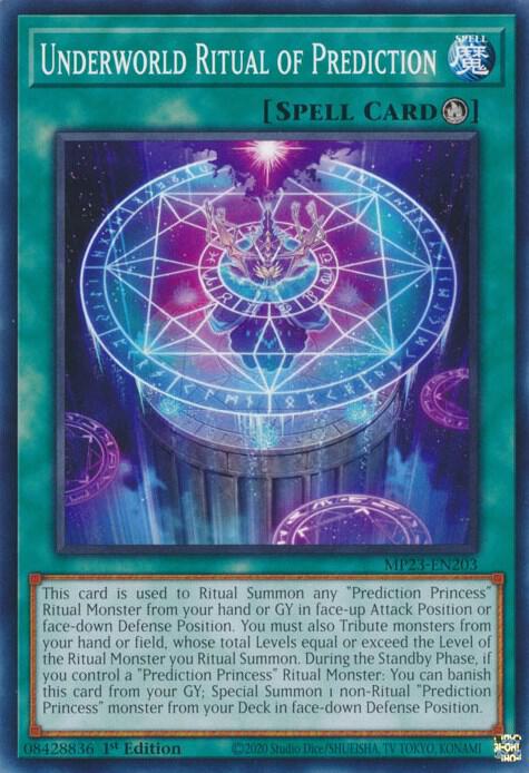 Underworld Ritual of Prediction MP23-EN203 card from 25th Anniversary Tin: Dueling Heroes Mega Pack