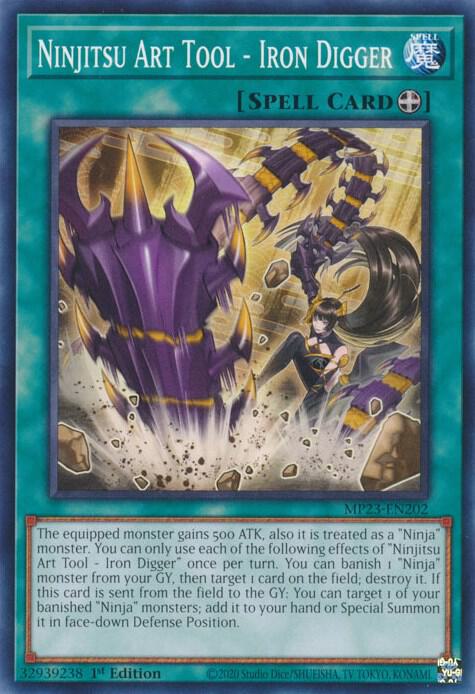Ninjitsu Art Tool - Iron Digger MP23-EN202 card from 25th Anniversary Tin: Dueling Heroes Mega Pack