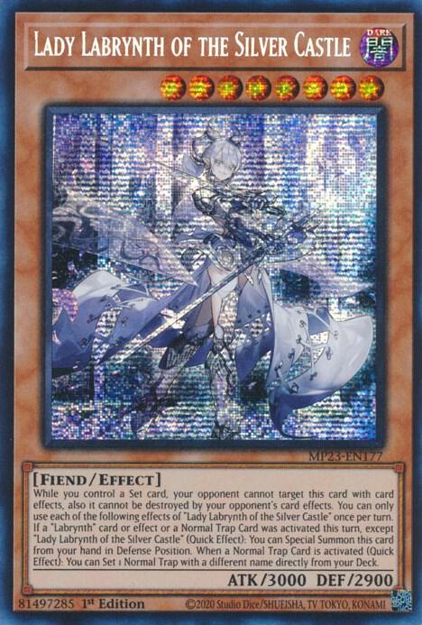 Lady Labrynth of the Silver Castle MP23-EN177 card from 25th Anniversary Tin: Dueling Heroes Mega Pack
