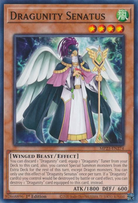 Dragunity Senatus MP23-EN274 card from 25th Anniversary Tin: Dueling Heroes Mega Pack