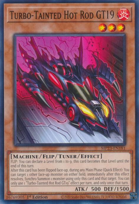 Turbo-Tainted Hot Rod GT19 MP23-EN181 card from 25th Anniversary Tin: Dueling Heroes Mega Pack