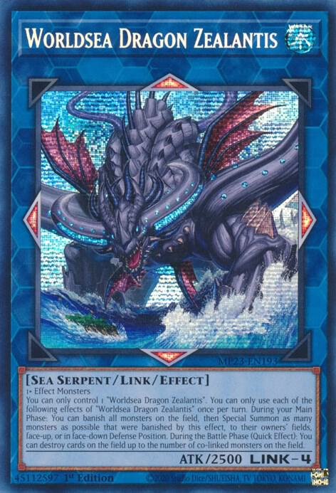 Worldsea Dragon Zealantis MP23-EN193 card from 25th Anniversary Tin: Dueling Heroes Mega Pack
