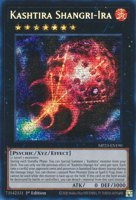 Kashtira Shangri-Ira MP23-EN190 card from 25th Anniversary Tin: Dueling Heroes Mega Pack