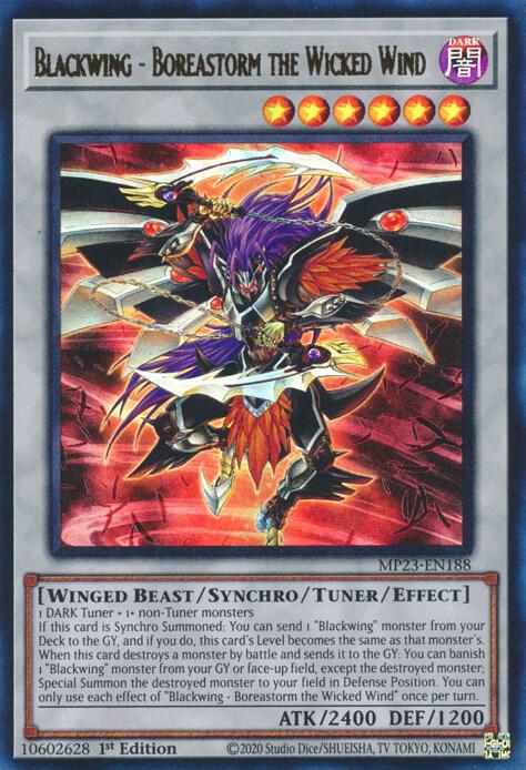 Blackwing - Boreastorm the Wicked Wind MP23-EN188 card from 25th Anniversary Tin: Dueling Heroes Mega Pack