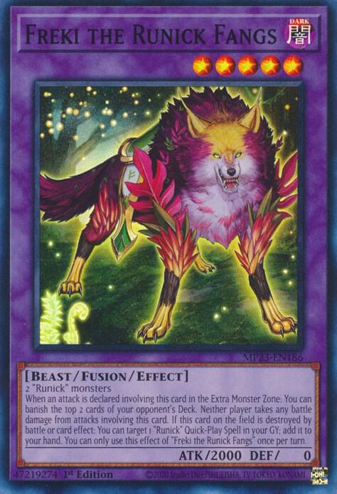 Freki the Runick Fangs MP23-EN186 card from 25th Anniversary Tin: Dueling Heroes Mega Pack