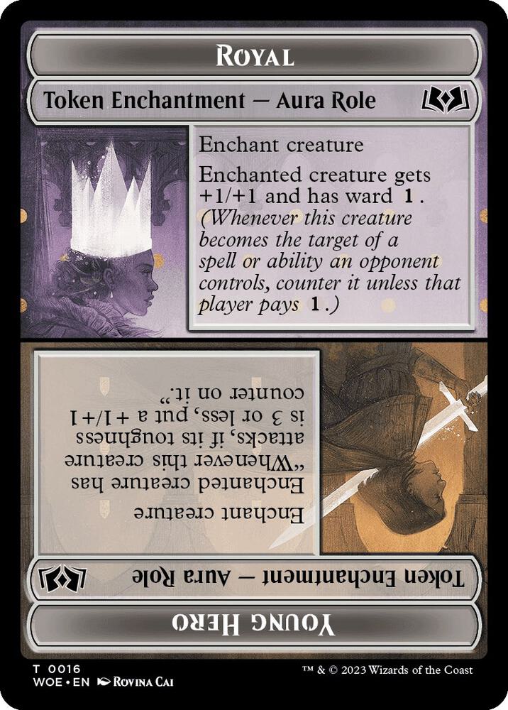 Royal Role / Young Hero Role Token 16 card from Wilds of Eldraine