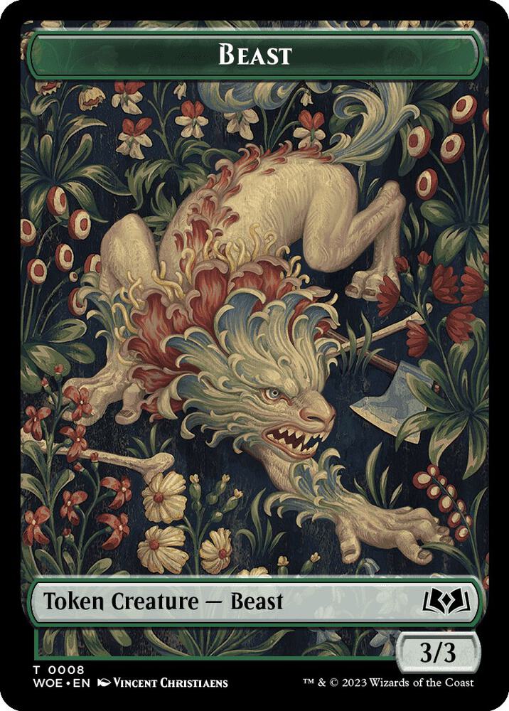 Beast // Food Double-Sided Token 8 // 11 card from Wilds of Eldraine