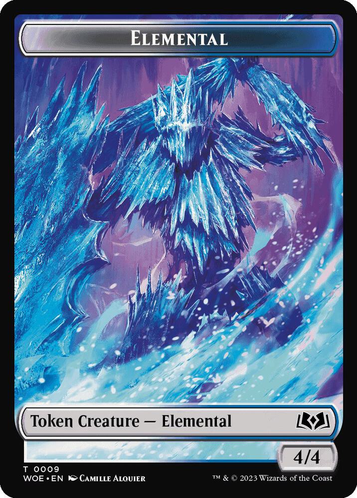 Elemental // Food Double-Sided Token 9 // 12 card from Wilds of Eldraine